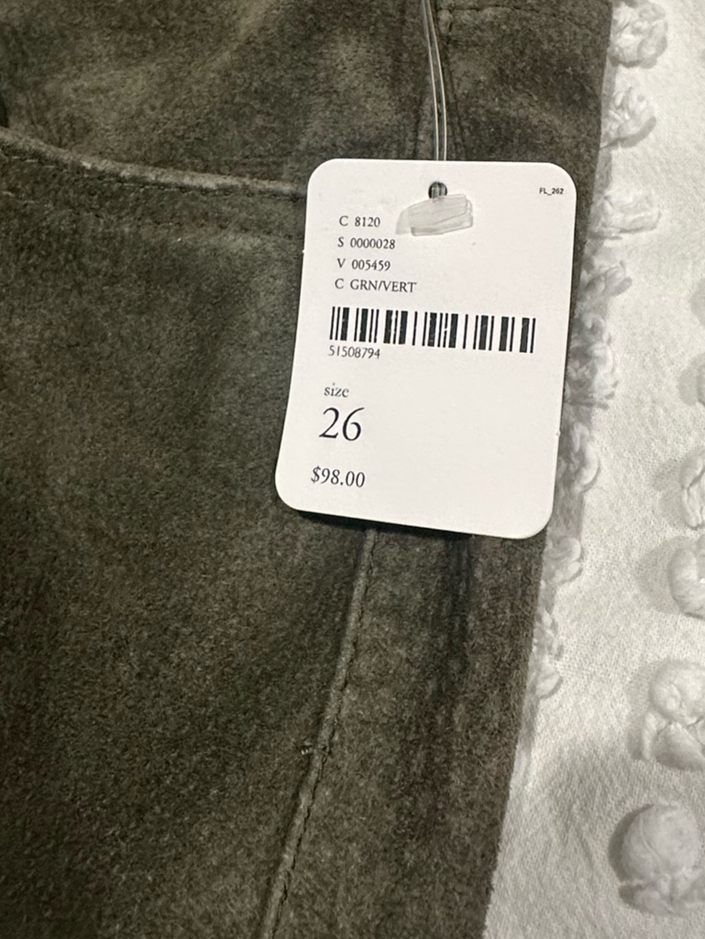BlankNYC FP Olive Green genuine leather skirt